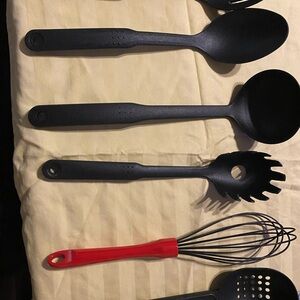 Black and Red Kitchen Utensil Set